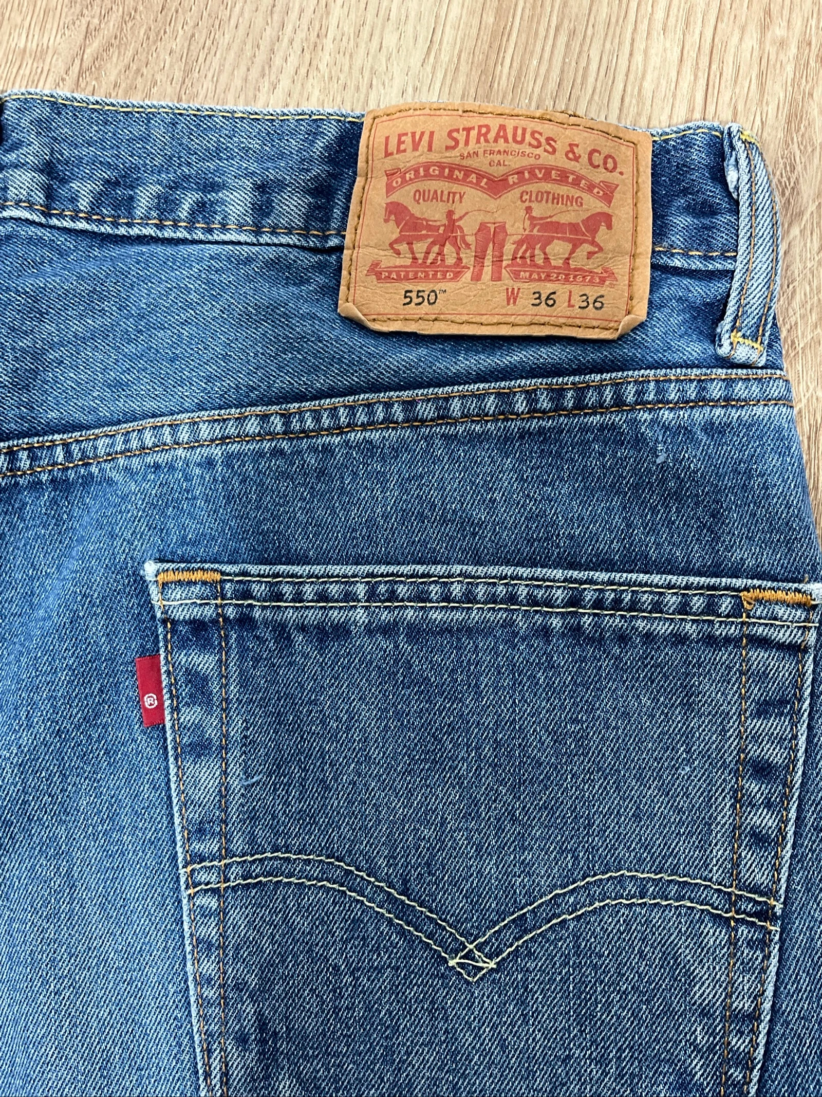 Jean Levis 550 Relaxed W36 L36 Vintage 100% Katoen Blauw lvh 142 – photo 9